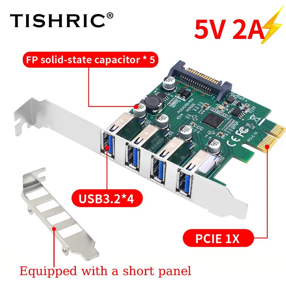 TISHRIC PCIE Ȯ ī, PCI ͽ ,   ý, Win xp, Vista, 7, 8, 10/11, 32 Ʈ, 1X to 4 USB 3.2 Ʈ, D720201